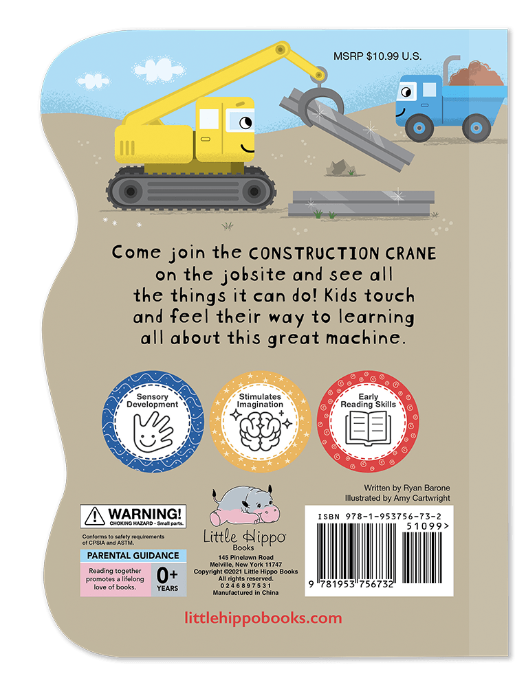 Little Hippo Books  Construction Crane Touch and Feel
