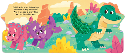 Little Hippo Books Dino Days with Triceratops Touch and Feel