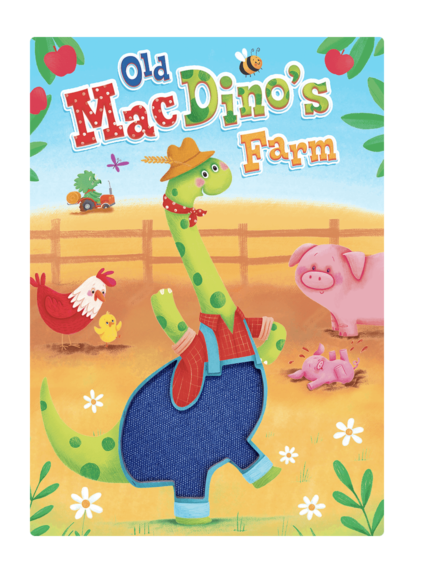 Little Hippo Books Old MacDino's Farm Touch and Feel