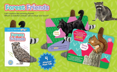 little hippo books noisy sound tails with touch and feel forest animals book for toddlers