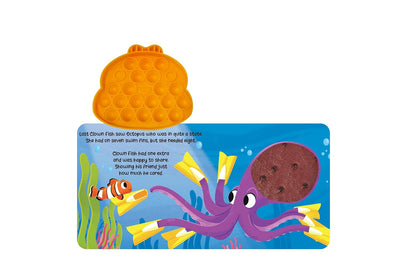 little hippo books fidgimals sensory touch and feel book ocean clown fish manners