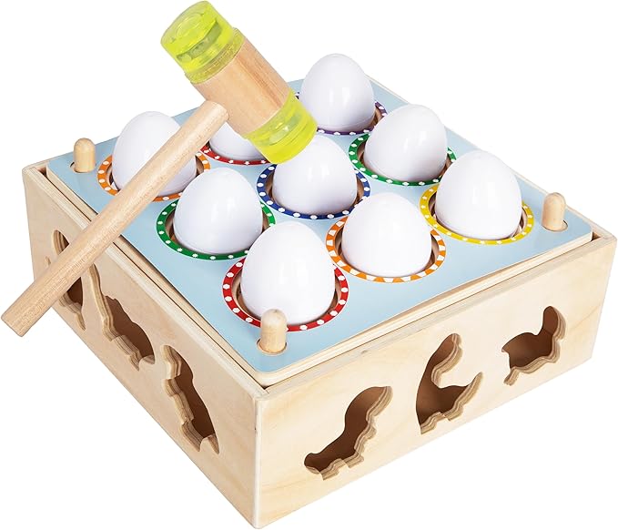 brilliant baby little hippo  julian & luca dinosaur egg game for sorting stacking and color matching