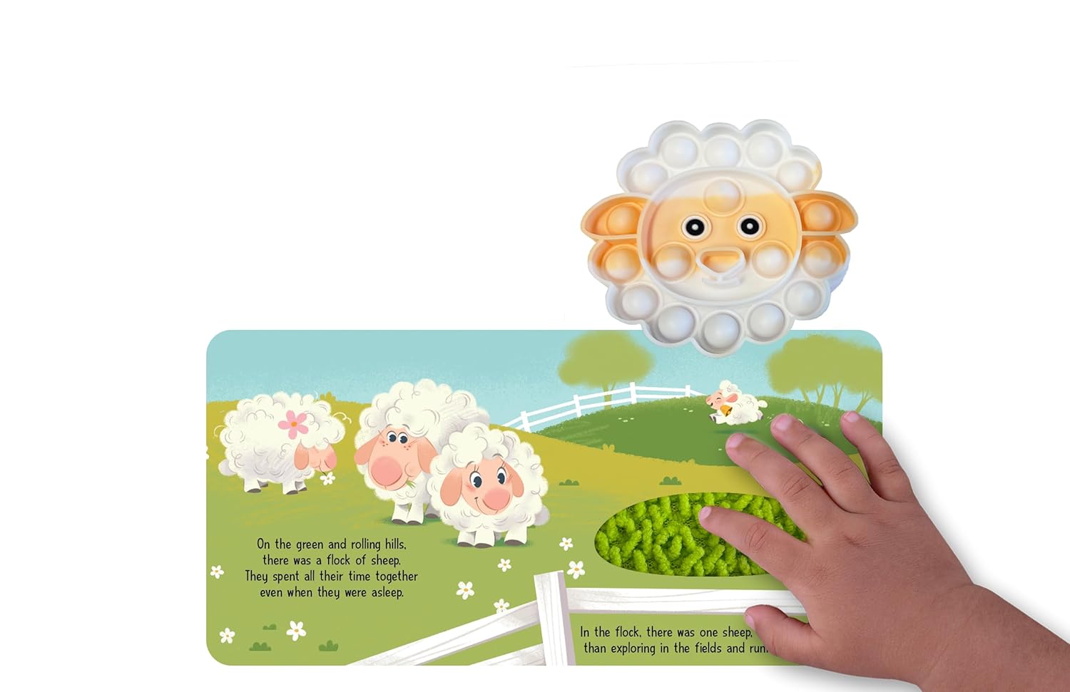 little hippo books fidgimals sensory touch and feel sheep farm listening