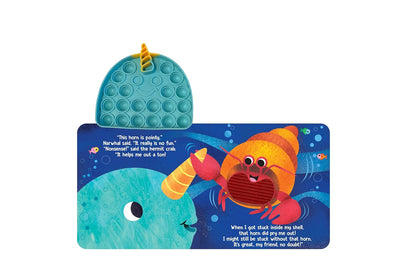 little hippo books fidgimals sensory touch and feel narwhal ocean acceptance