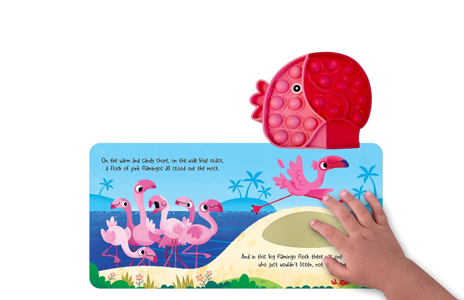 little hippo books fidgimals sensory touch and feel flamingo