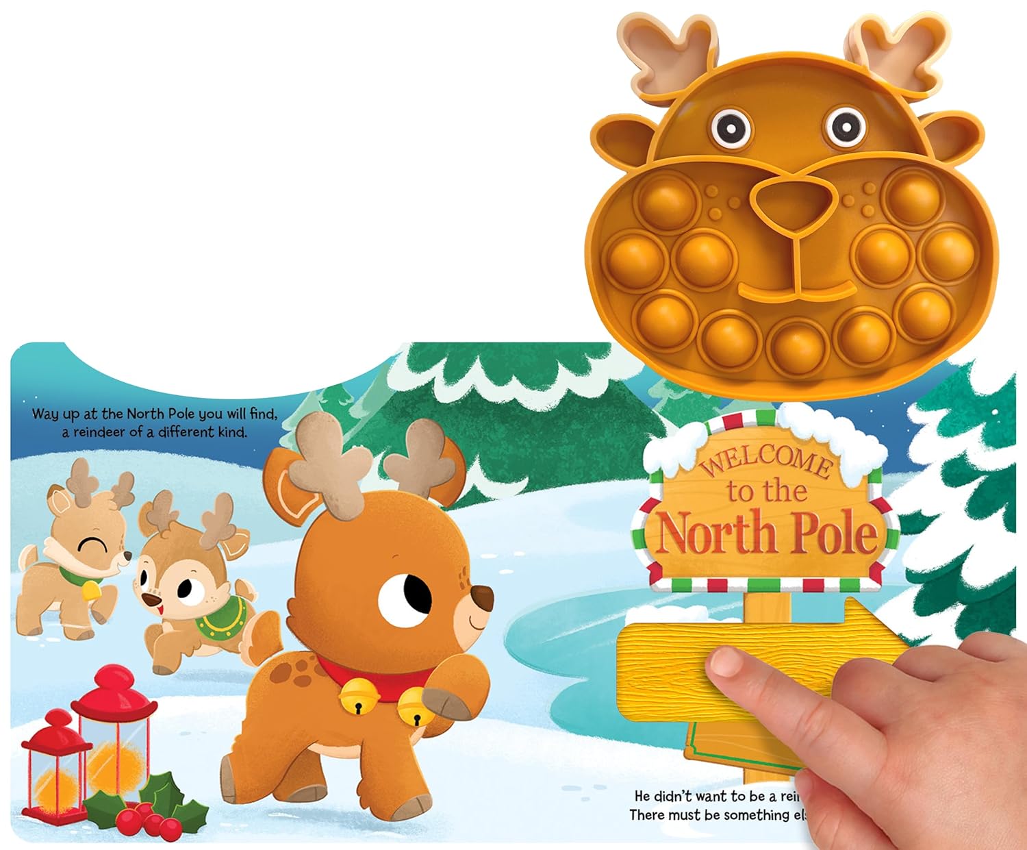 little hippo books little reindeer fidgimals sensory touch and feel holiday book for children