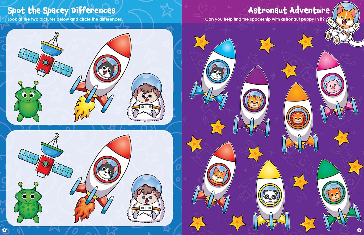 little hippo books animals in space puffy sticker book for toddlers