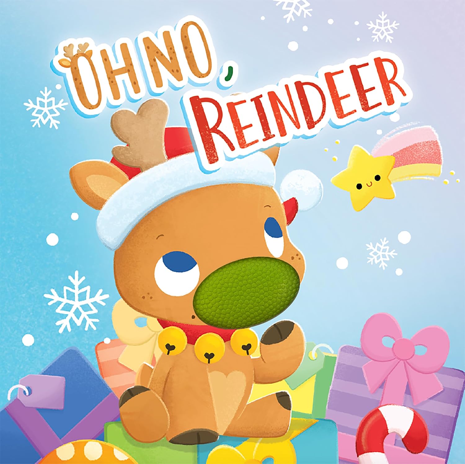 little hippo books holiday christmas touch and feel storybook for toddlers with reindeer