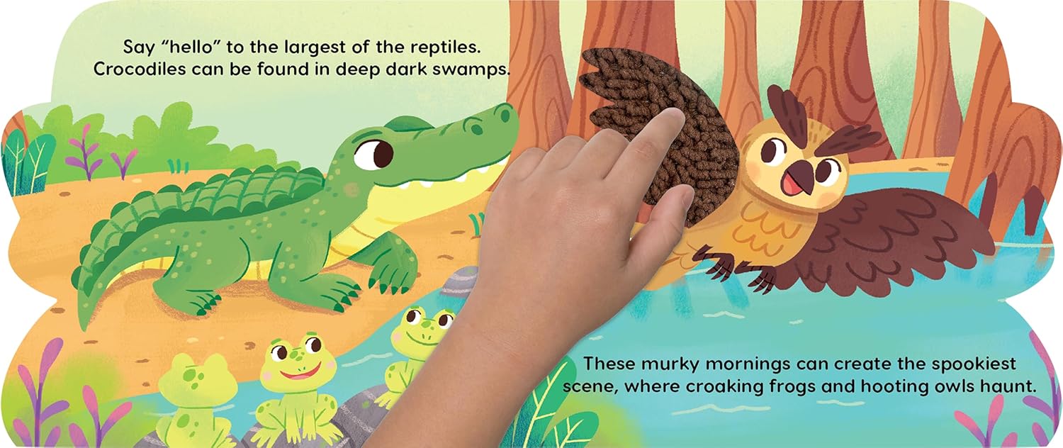 little hippo books cooll days with crocodile touch and fell for toddlers