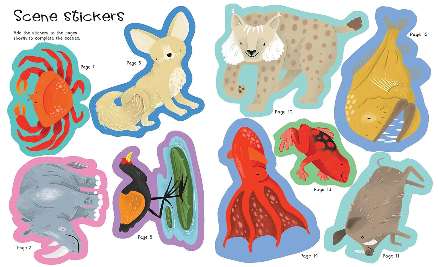 little hippo books stickers animals