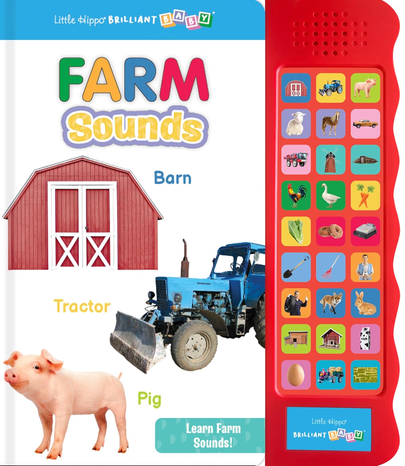 little hippo books listen and learn brilliant bay sounds on the farm for toddlers