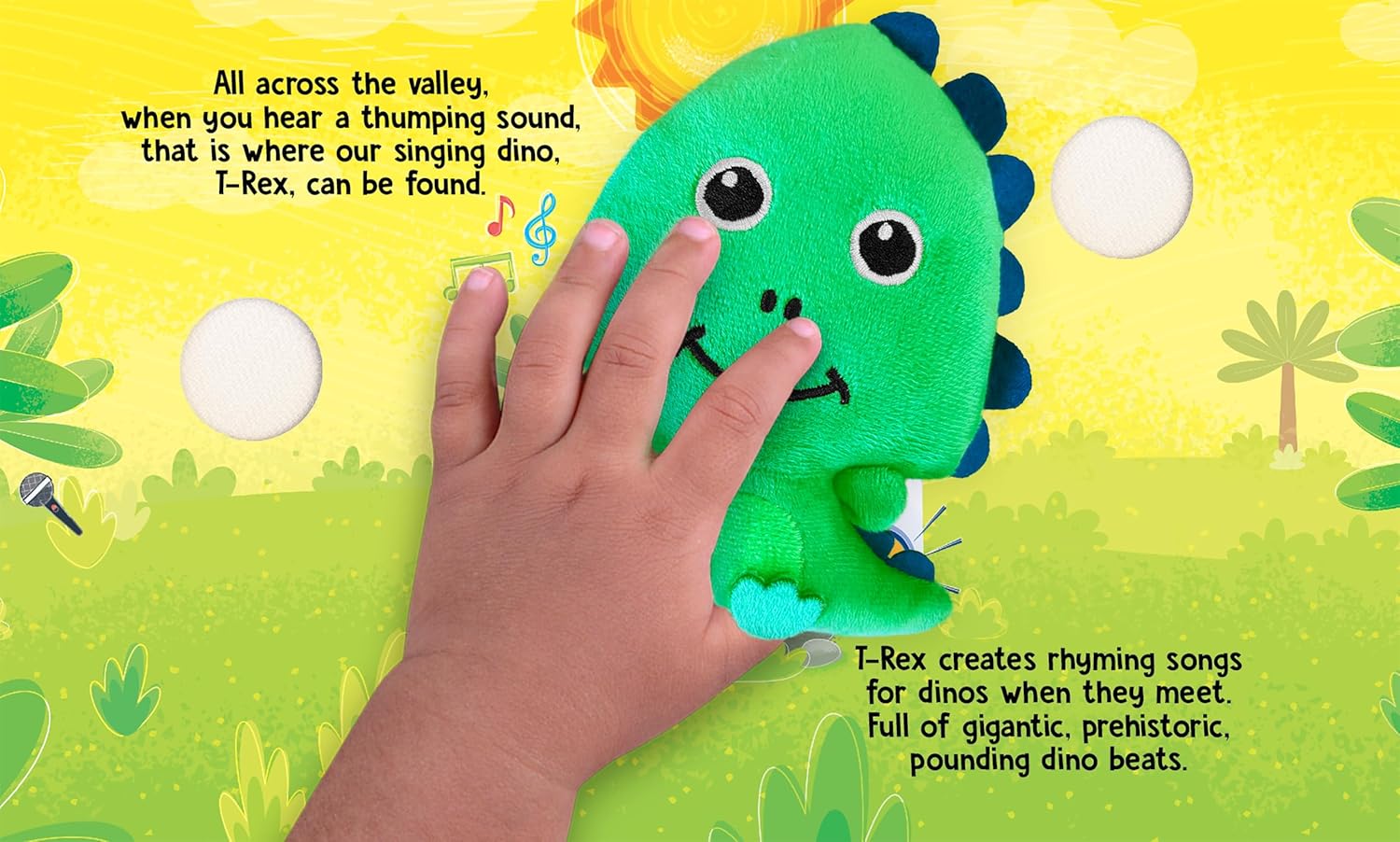 little hippo books plush dinosaur book for toddlers