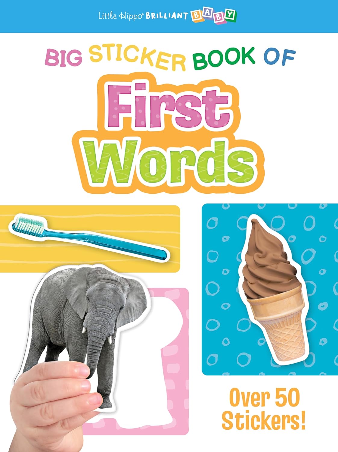 little hippo books educational sticker book of first words