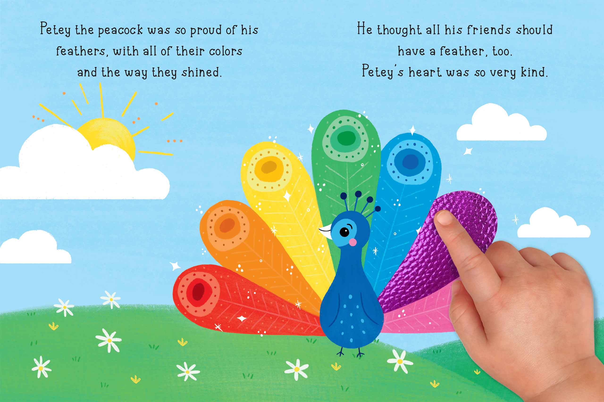 Peacock's Rainbow Feathers by Little Hippo Books