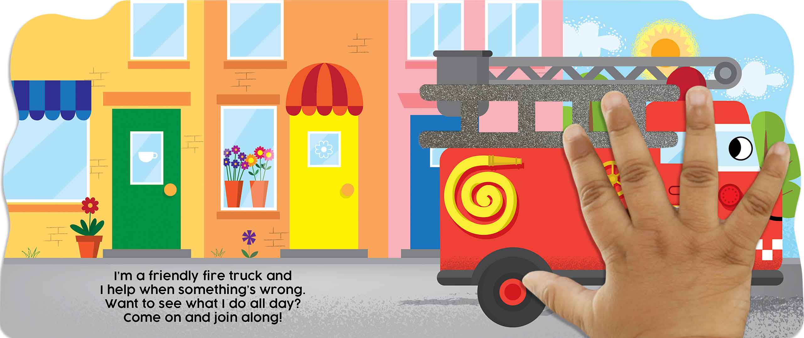 Friendly Fire Truck - Little Hippo Books Touch and Feel