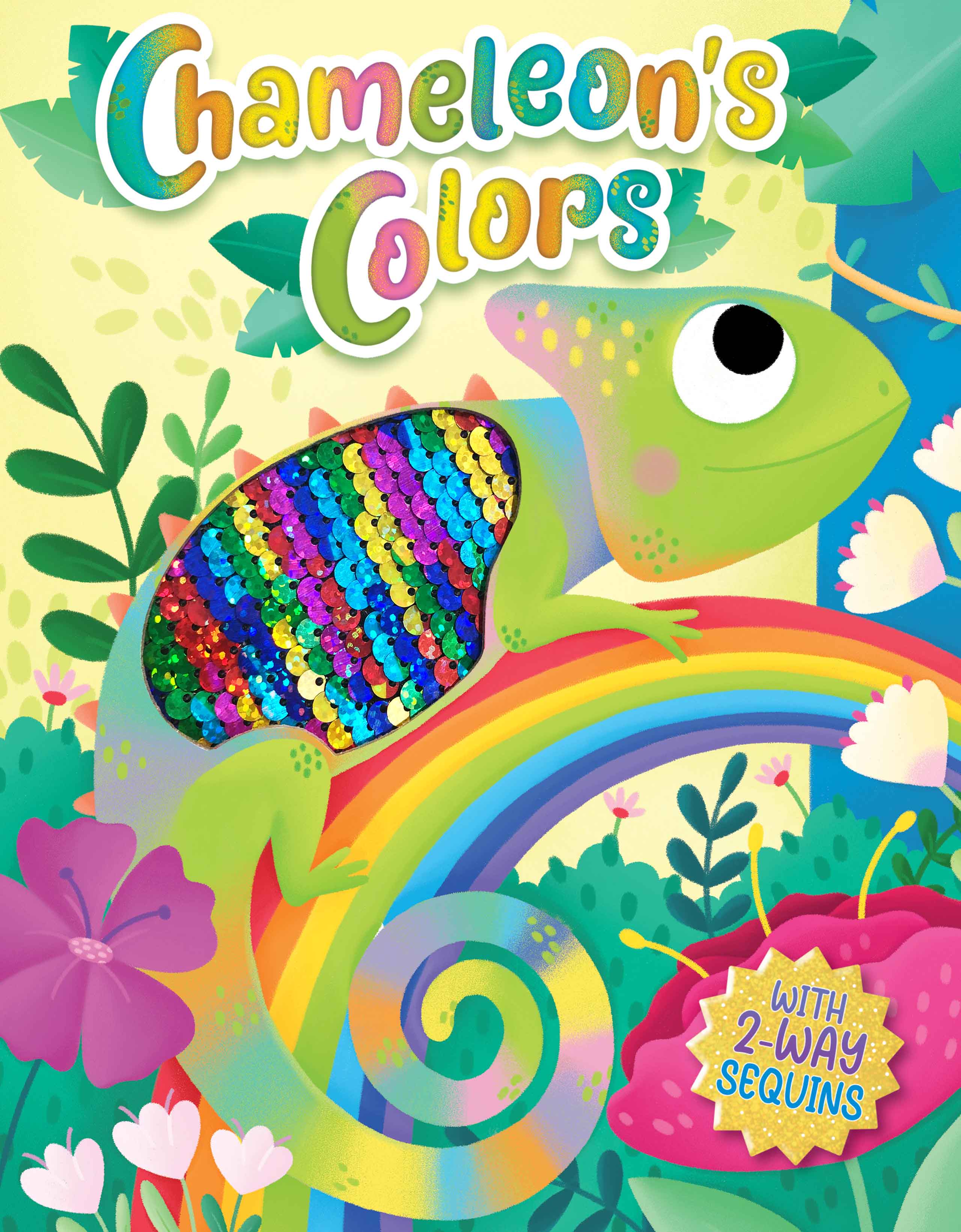 little hippo books sequins chameleon's colors for toddlers