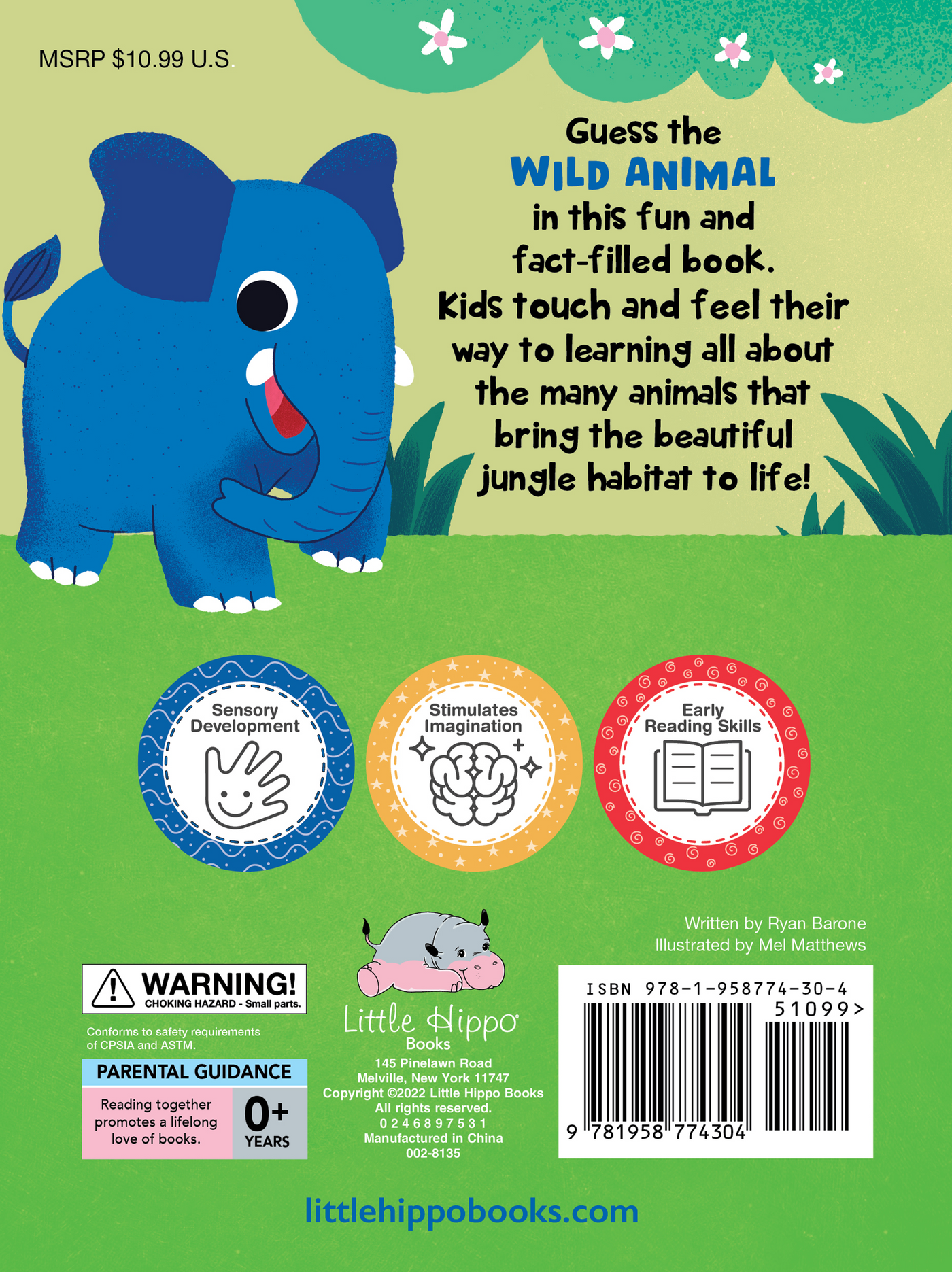 little hippo books in the wild silicone touch and feel for toddlers