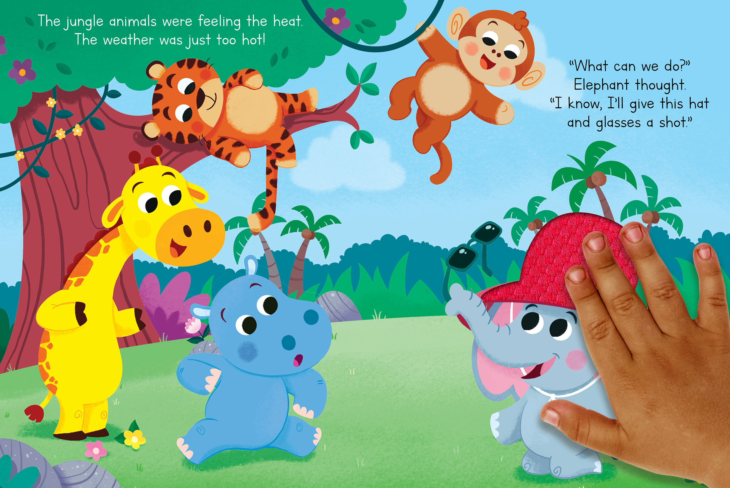 little hippo books touch and feel jungle story for children