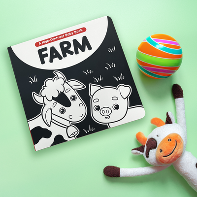 little hippo books high contrast black and white farm animals