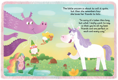 little hippo books get tot he point unicorn fur cover