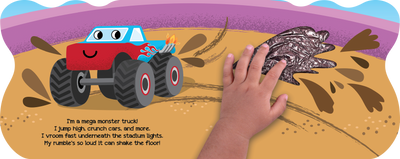 little hippo books vehicle shaped touch and feel monster truck