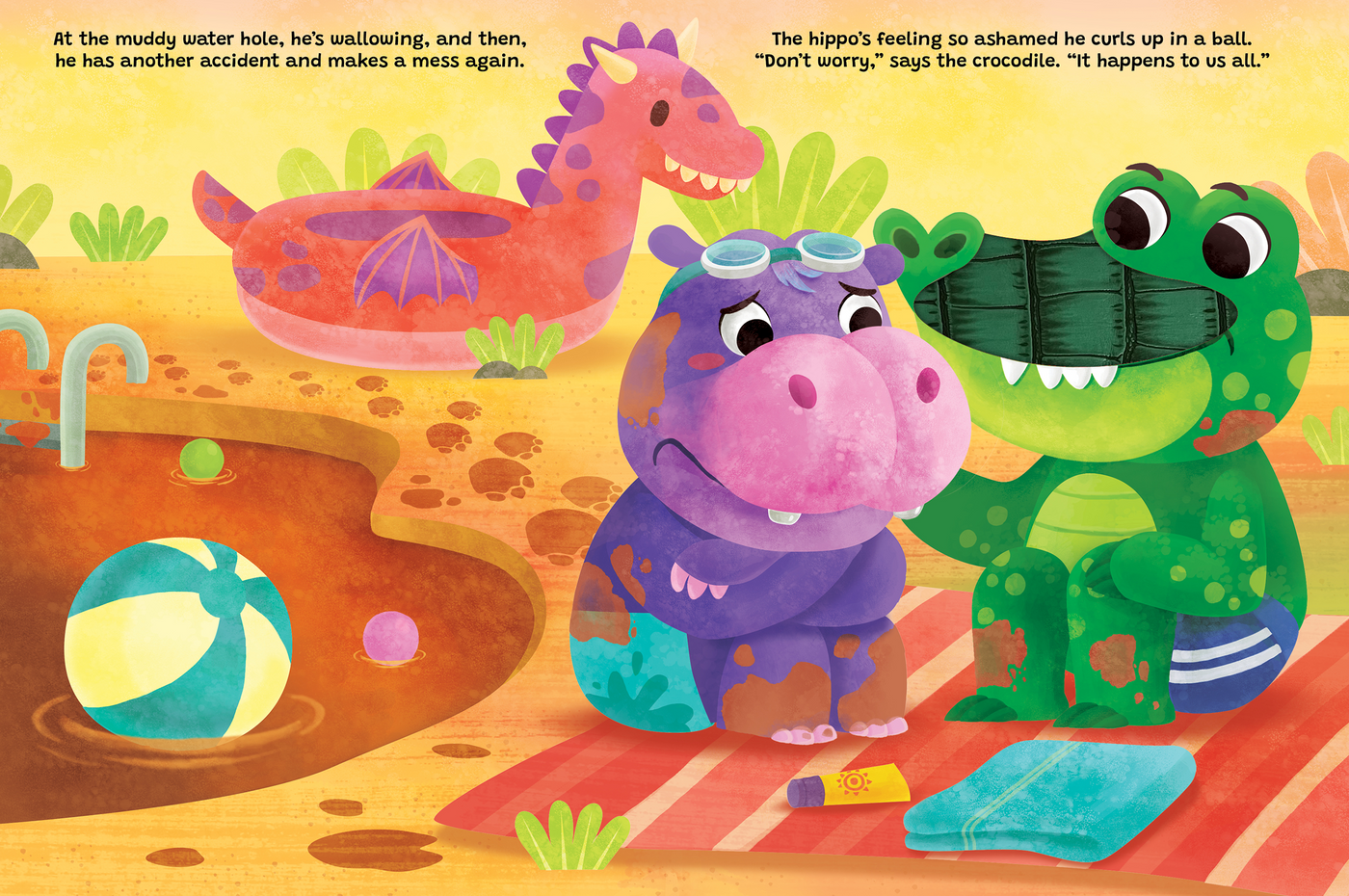 little hippo books jungle animal potty training touch and feel