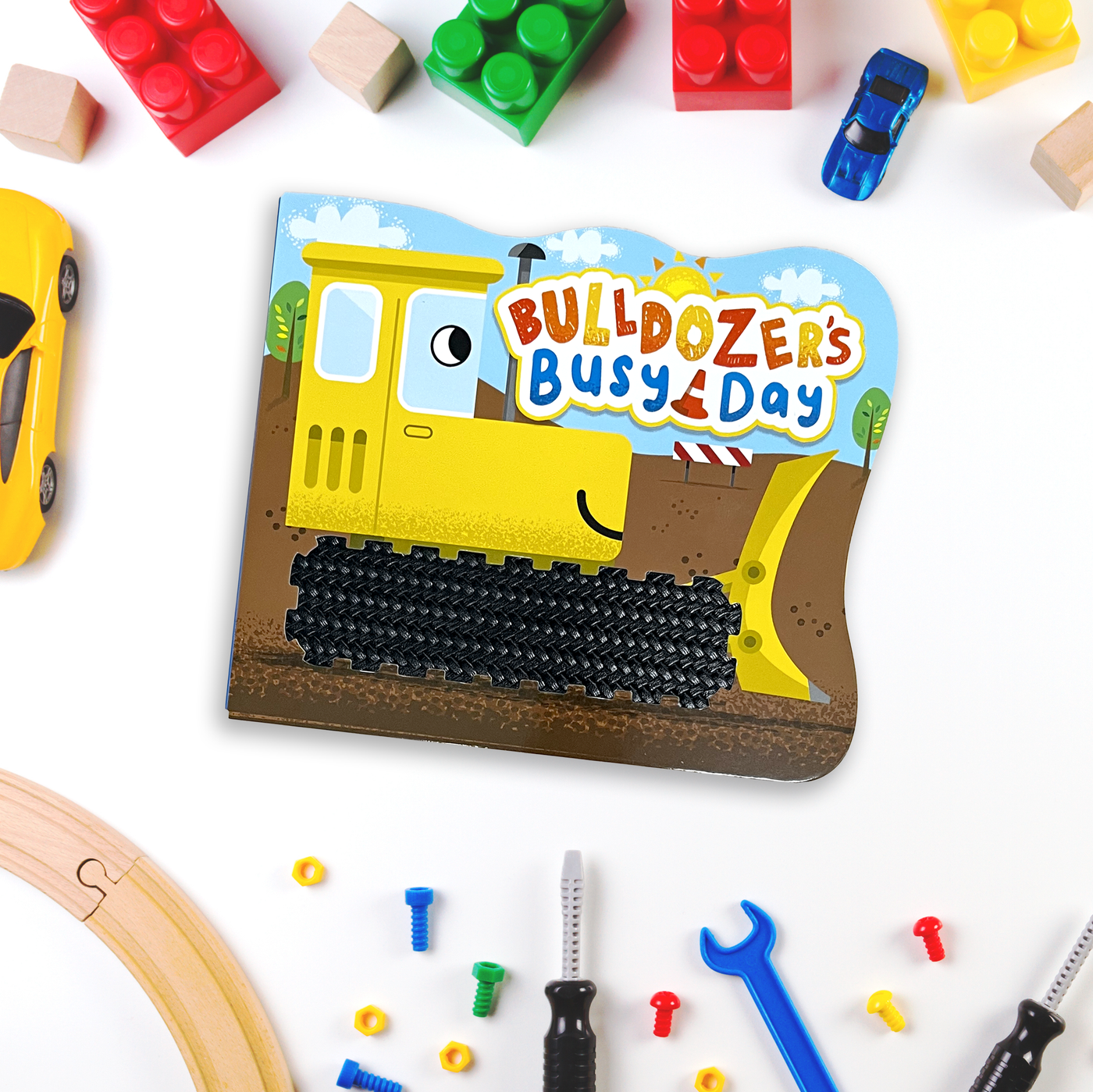 little hippo books vehicle shaped touch and feel bulldozer