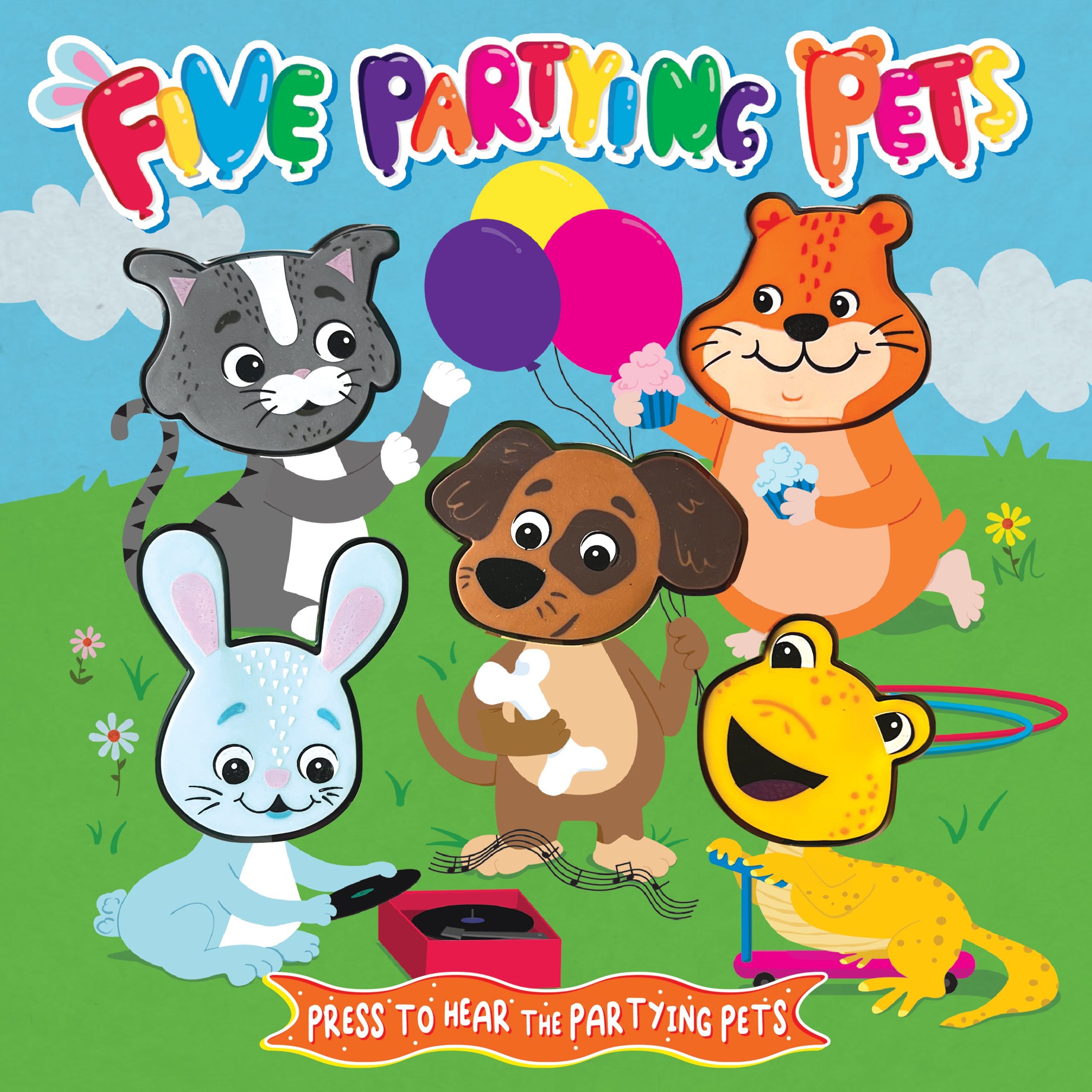 Five Partying Pets Sound Book Little Hippo Books five-partying-pets-sound-book-little-hippo-books