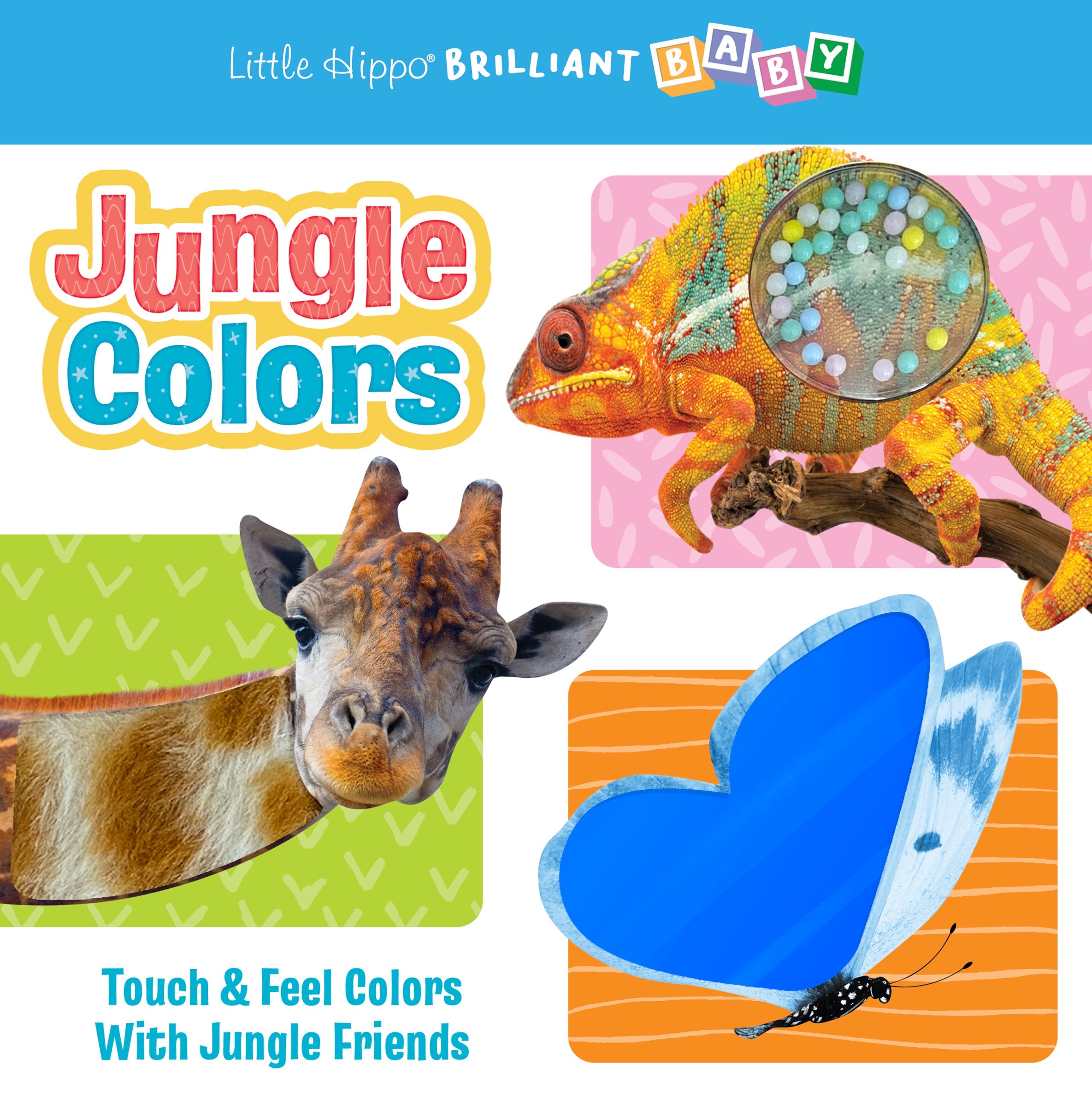 little hippo books brilliant baby jungle colors touch and feel for toddlers