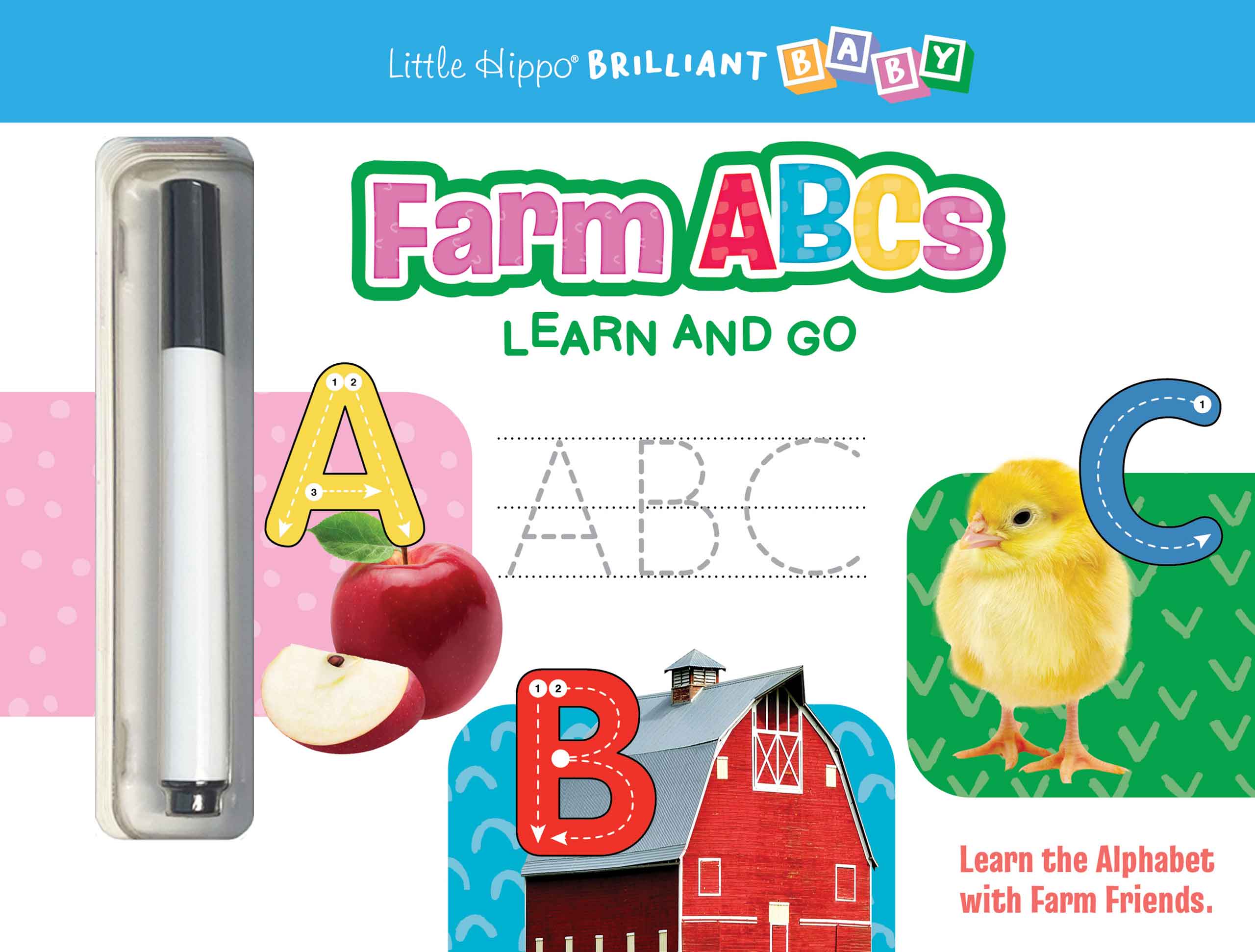 little hippo books write and wipe wipe clean farm abcs