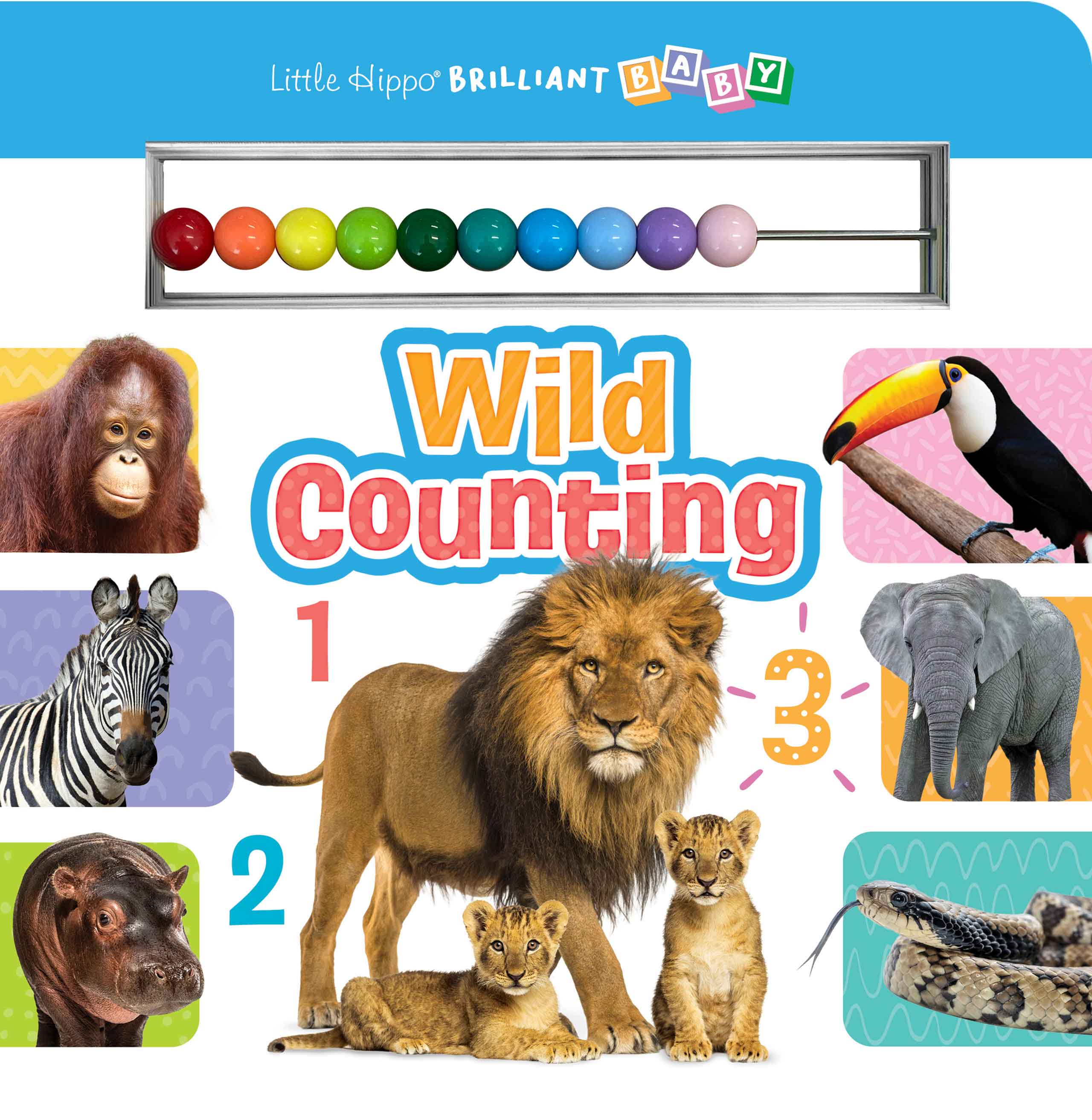 little hippo books jungle animals wild counting abacus