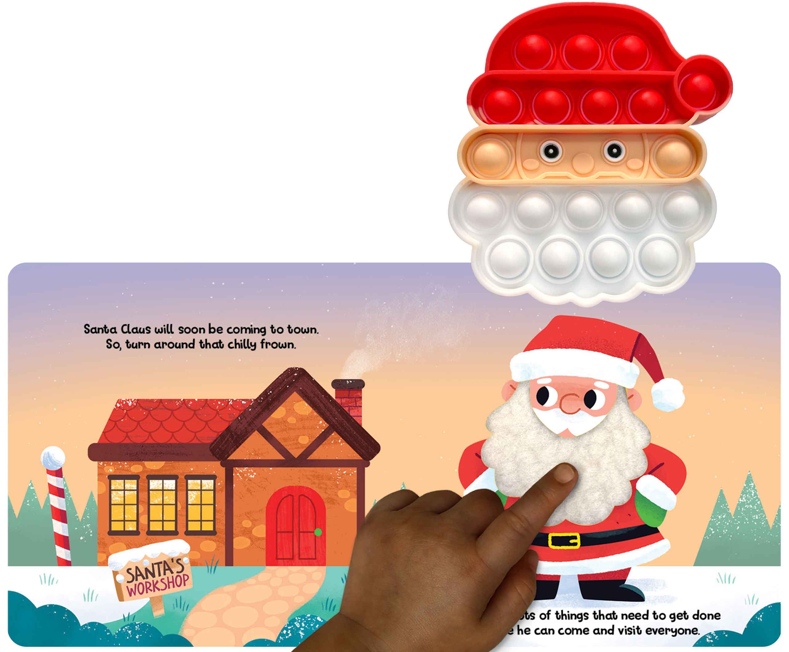 little hippo books santa claus fidgimals sensory fidget friend with touch and feel holiday story for toddlers