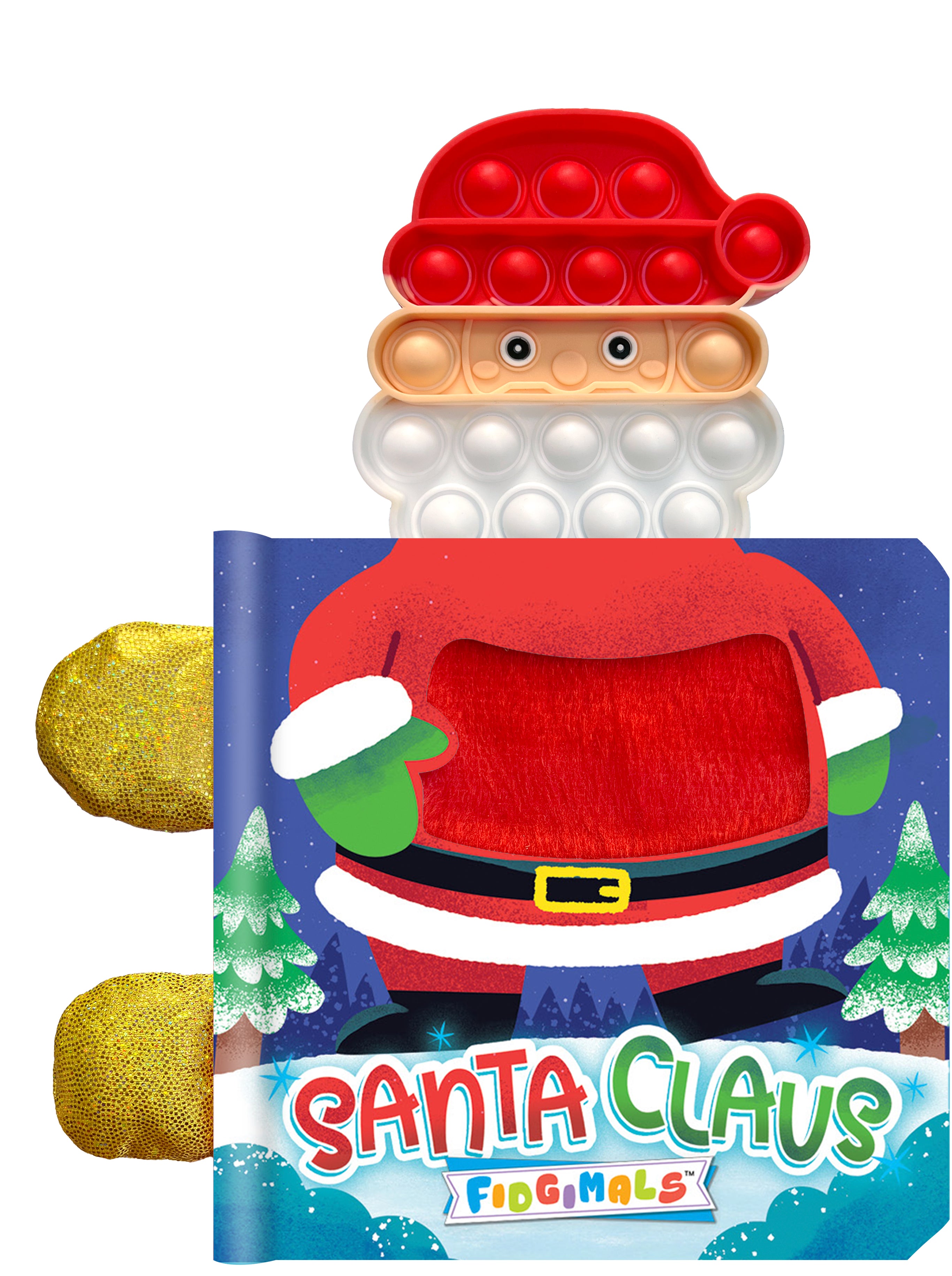 Santa Claus - Sensory Touch and Feel Book with Attached Pop-it Head