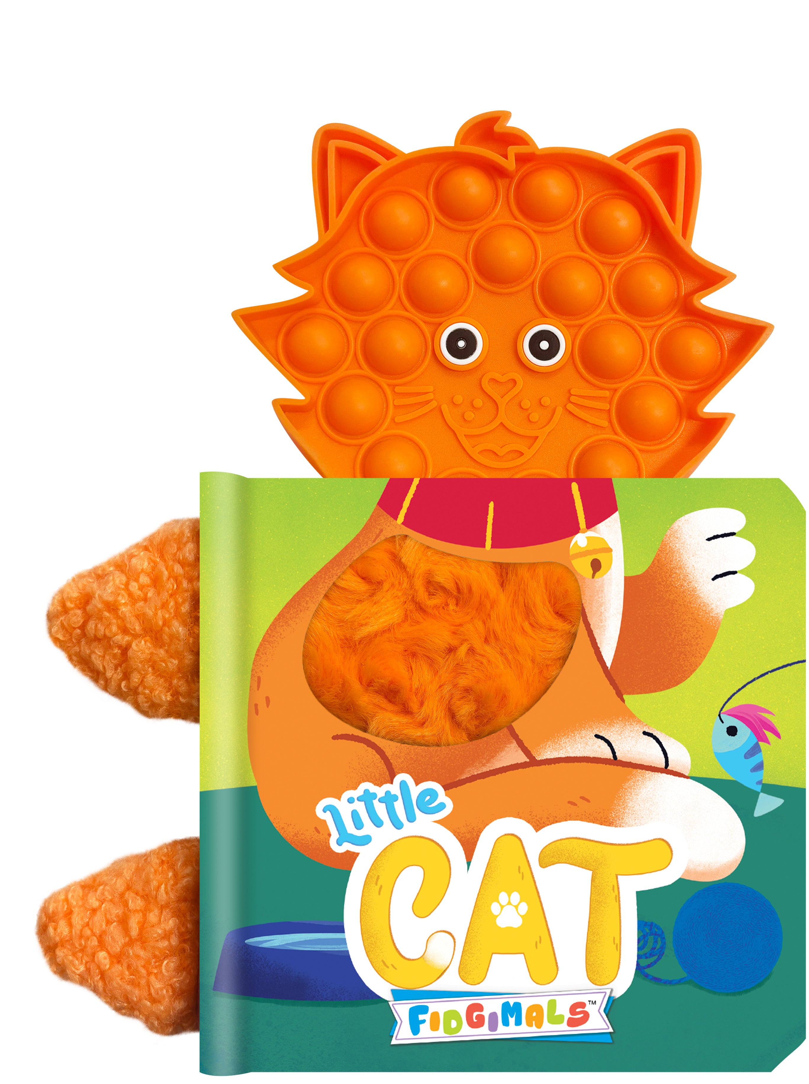 Little Cat - Sensory Touch and Feel Book with Attached Pop-it Character
