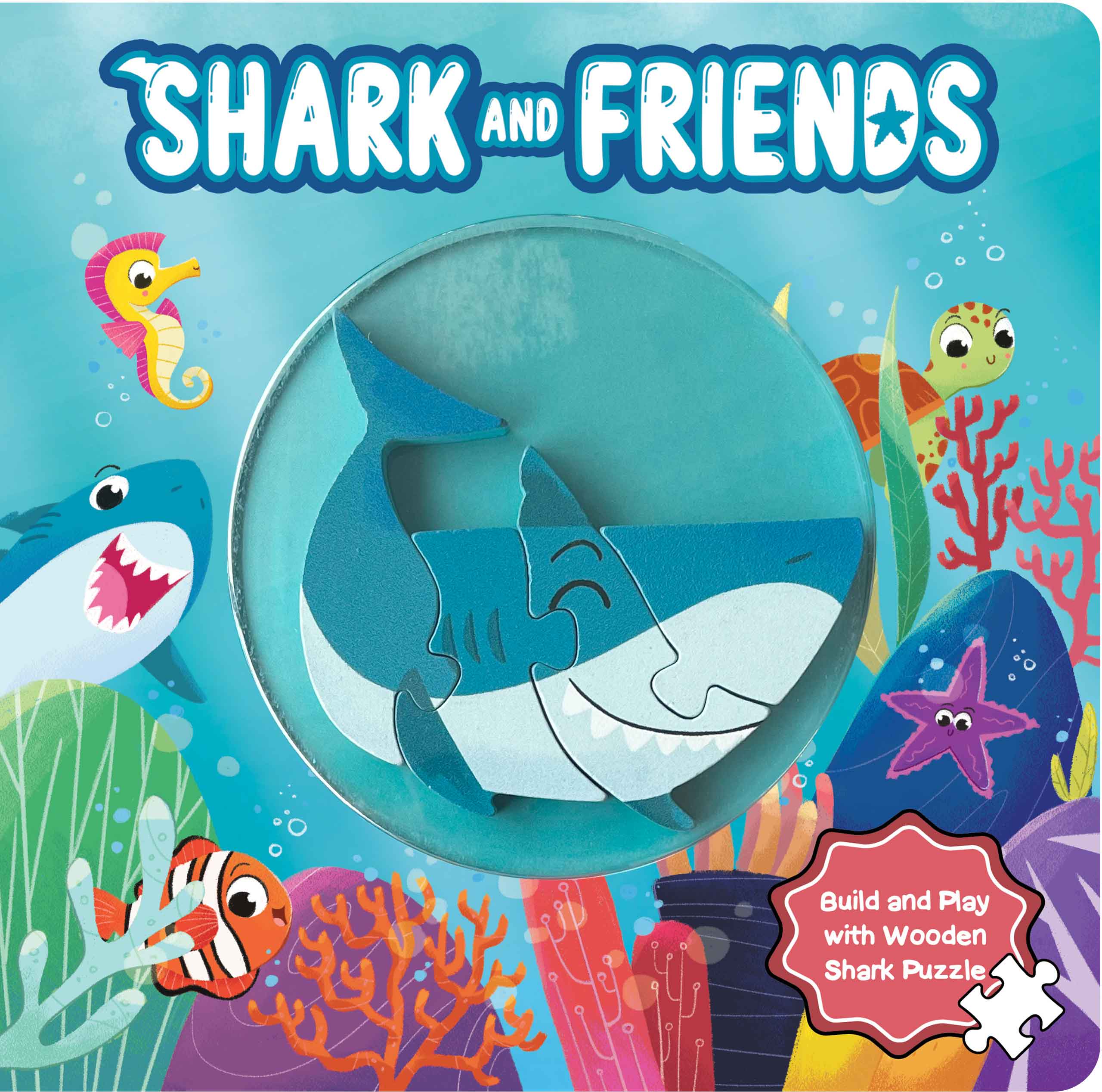 little hippo books shark and friends toddler story with wooden shark puzzle