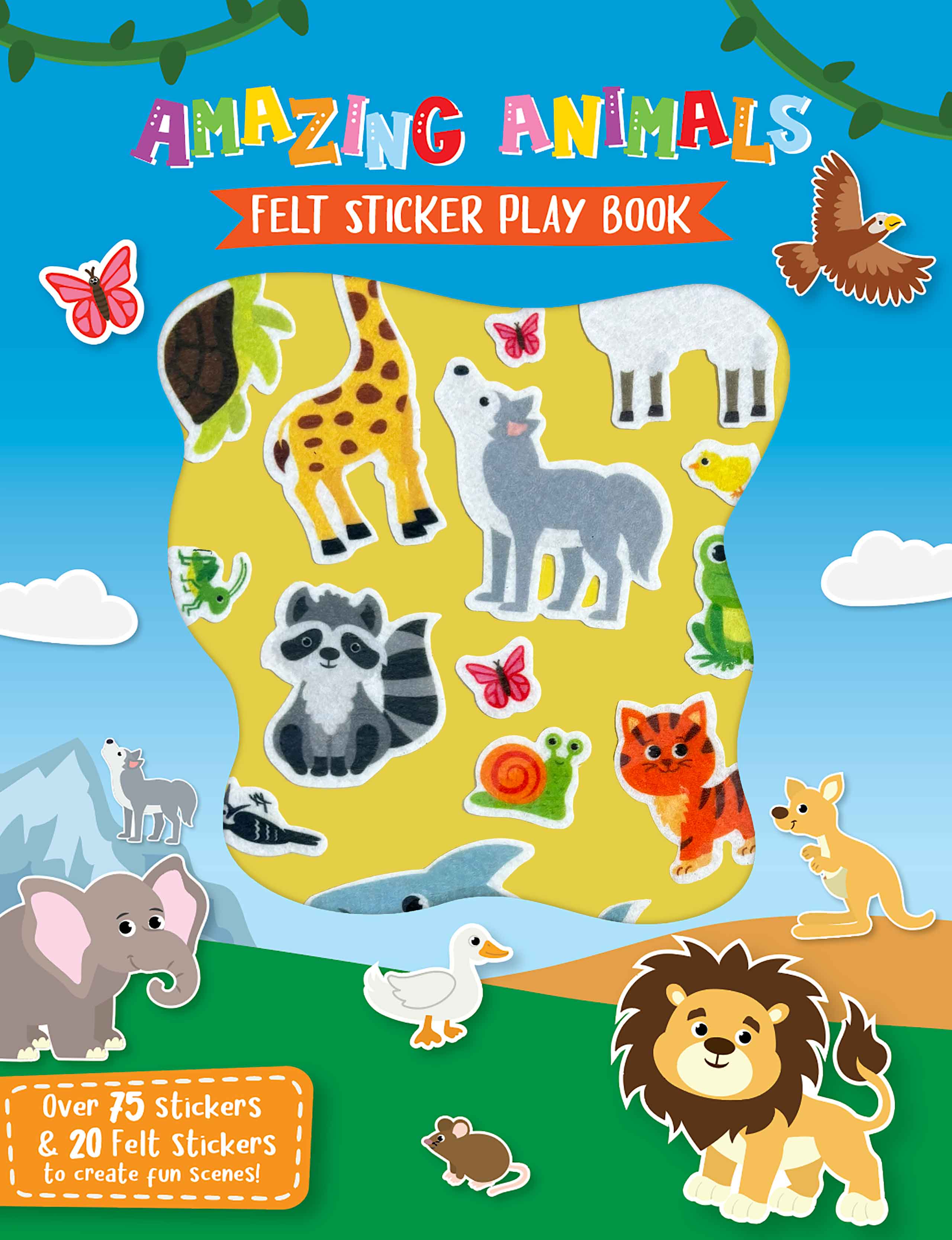 little hippo books animal activity book with felt stickers for toddlers