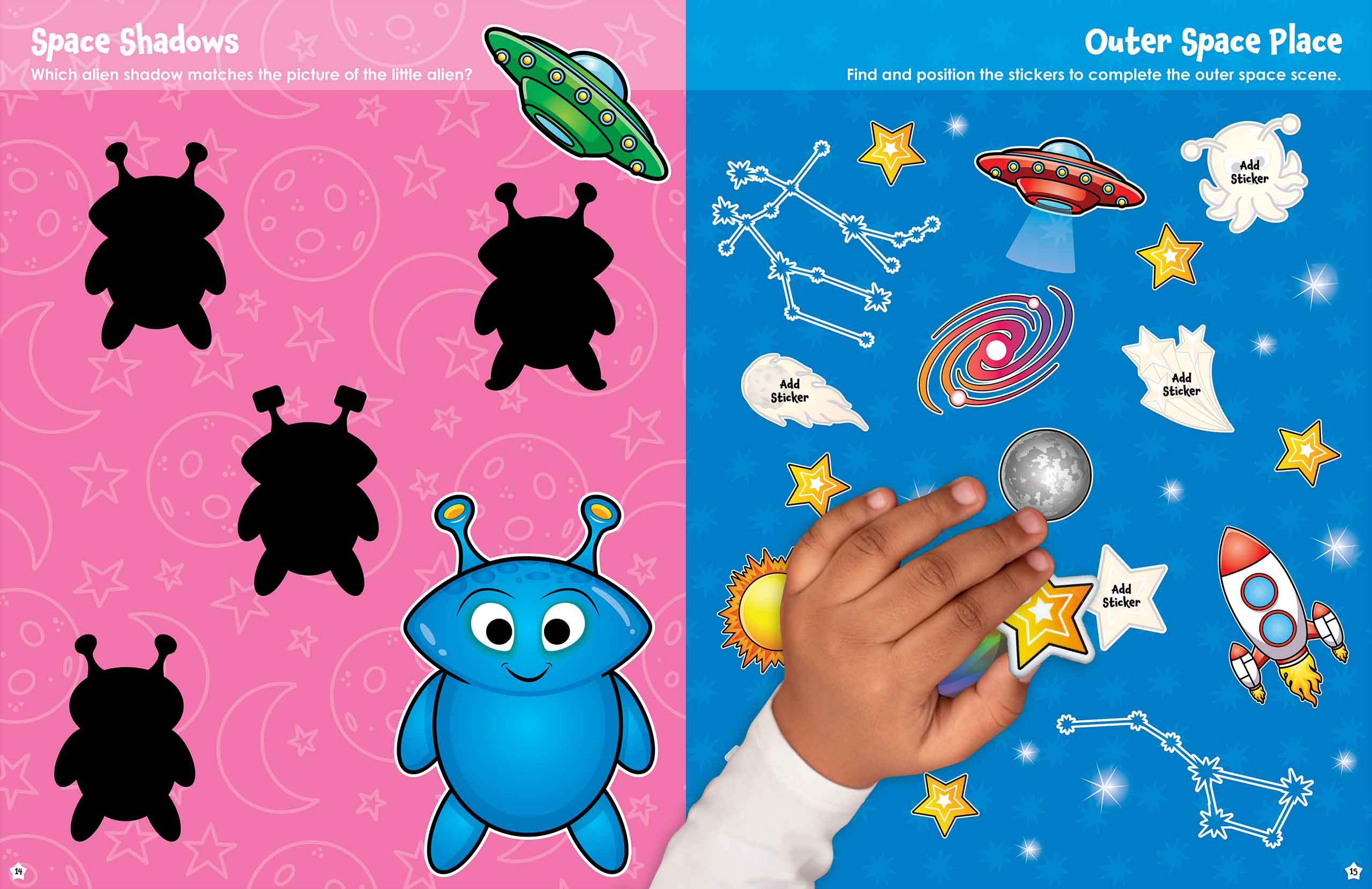 little hippo books animals in space puffy sticker book for toddlers