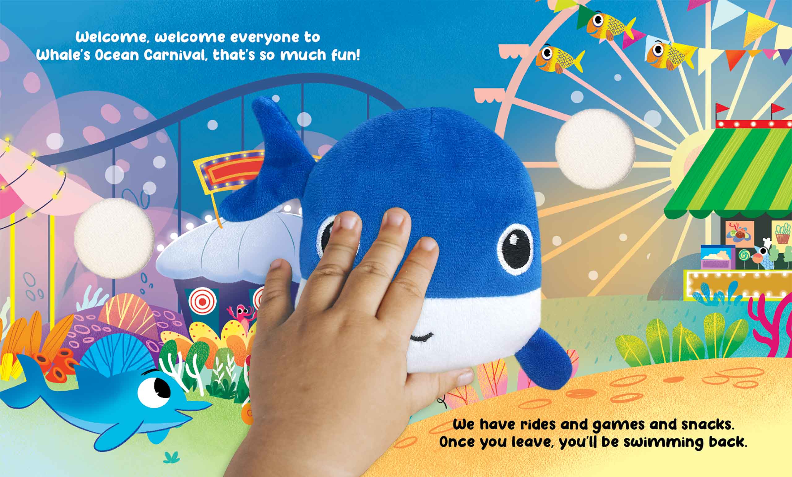 little hippo books with plush whale ocean carnival story for toddlers 