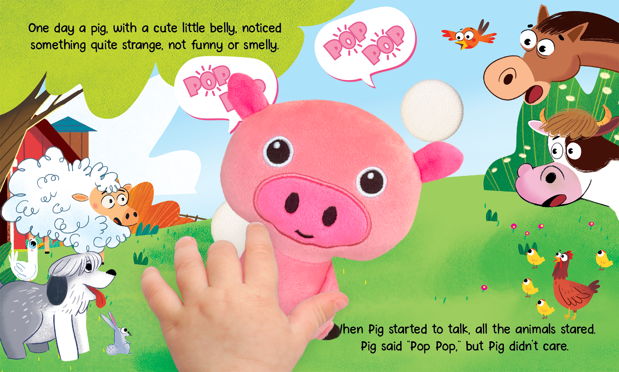 little hippo books with plush pig farm friends for toddlers