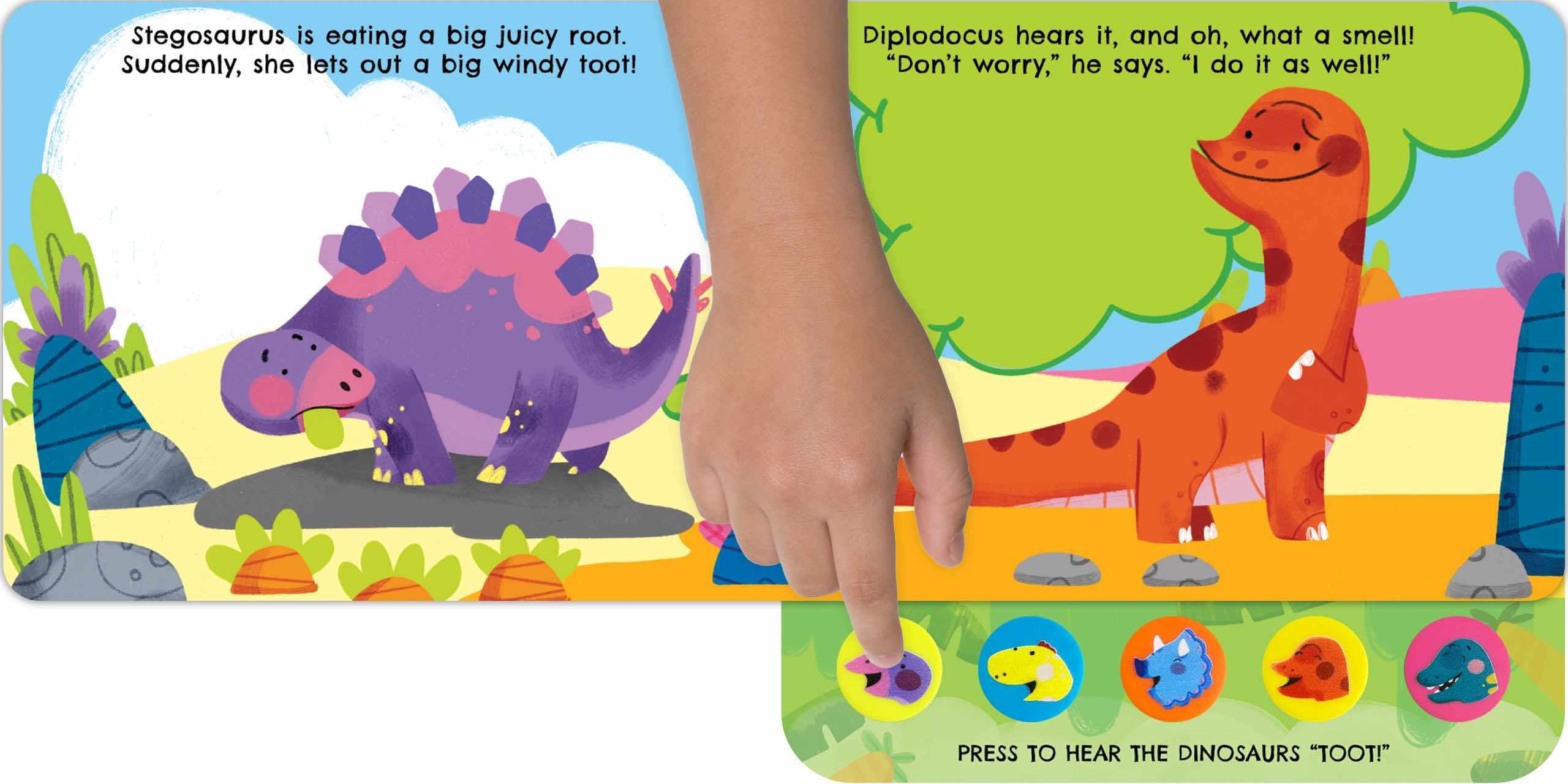 little hippo books dinosaur potty farting sound book for toddlers