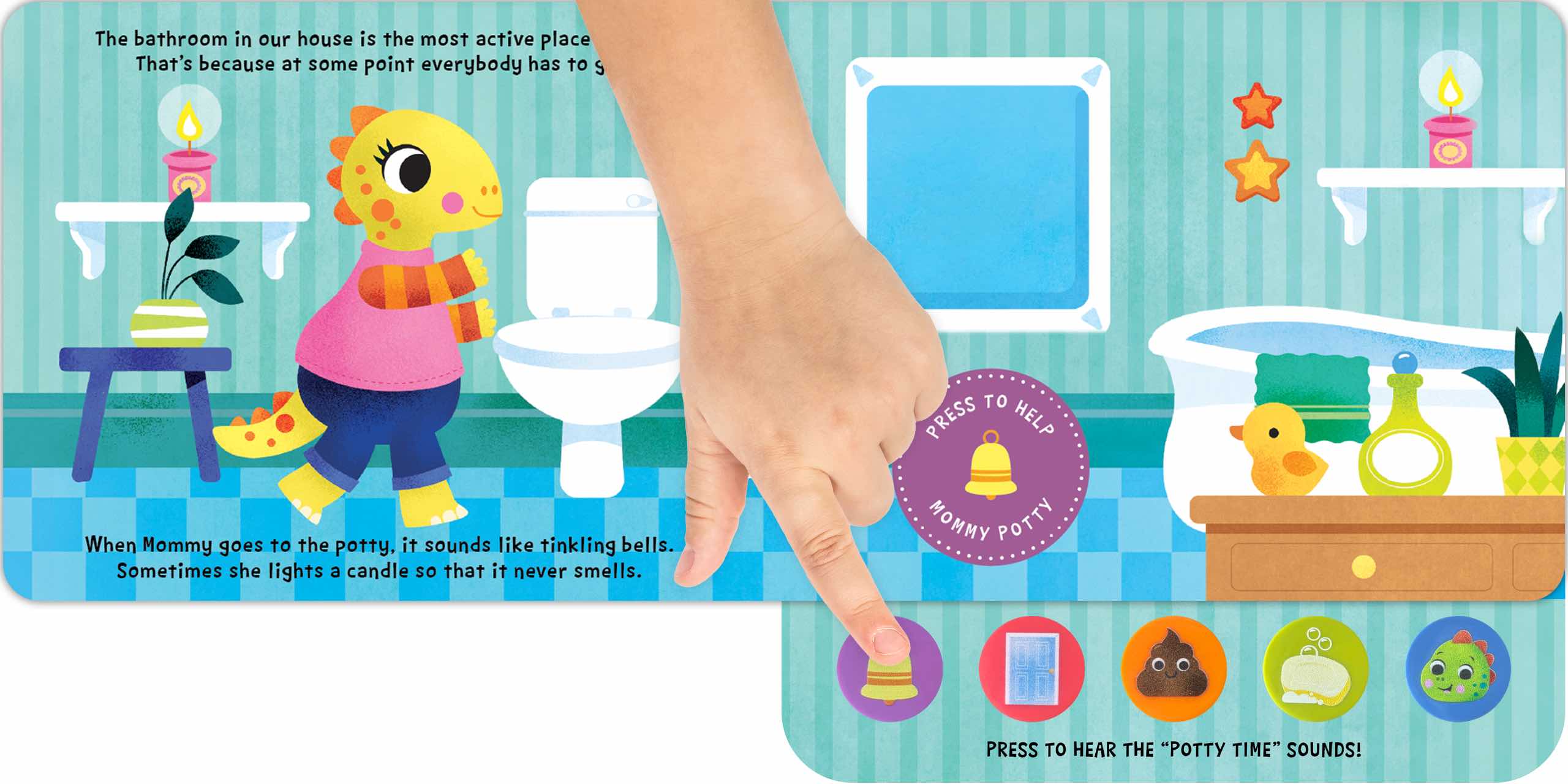 little hippo books we like to potty bathroom sound book for toddlers