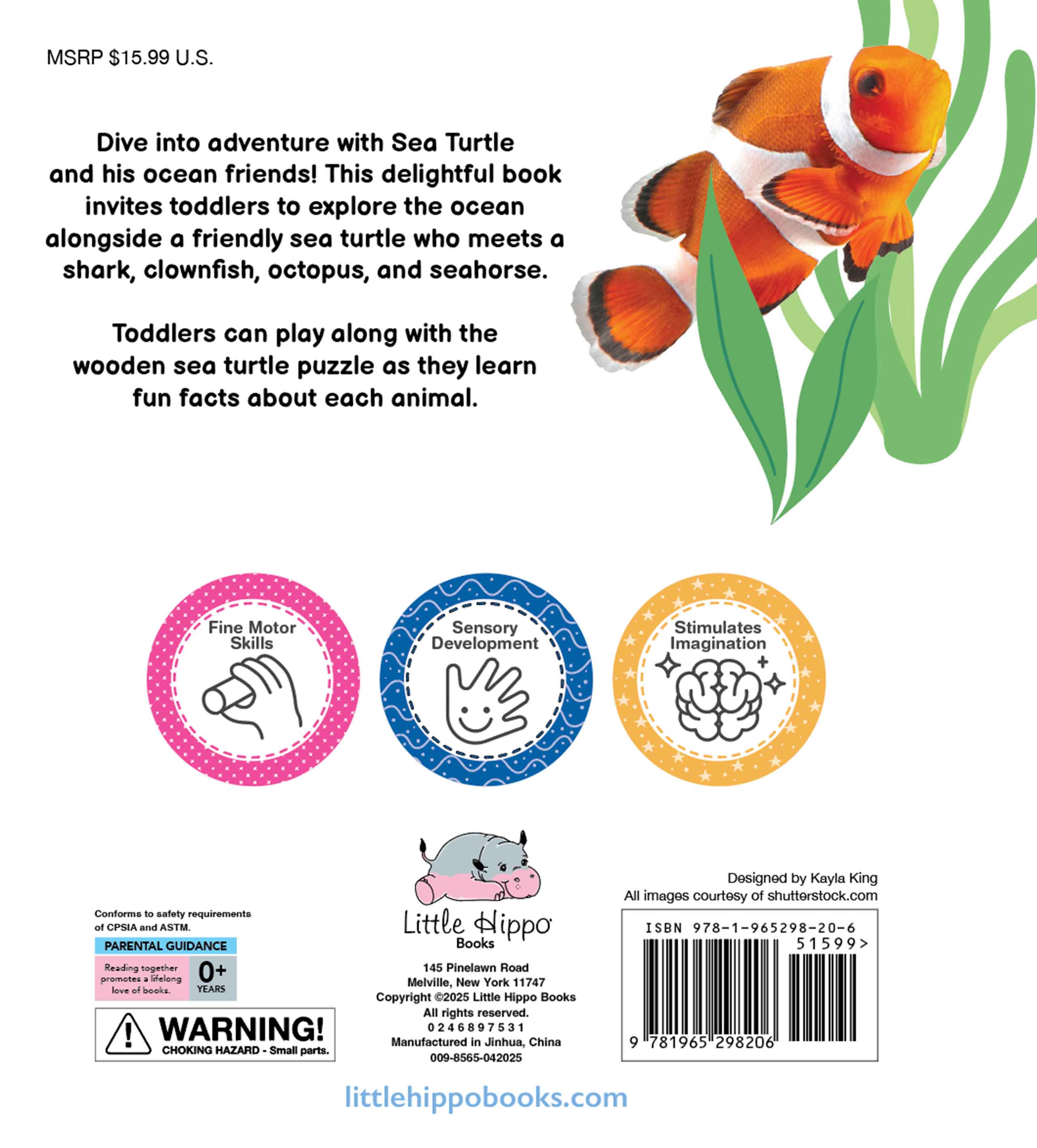little hippo books splash and discover book with wooden puzzle for toddlers 
