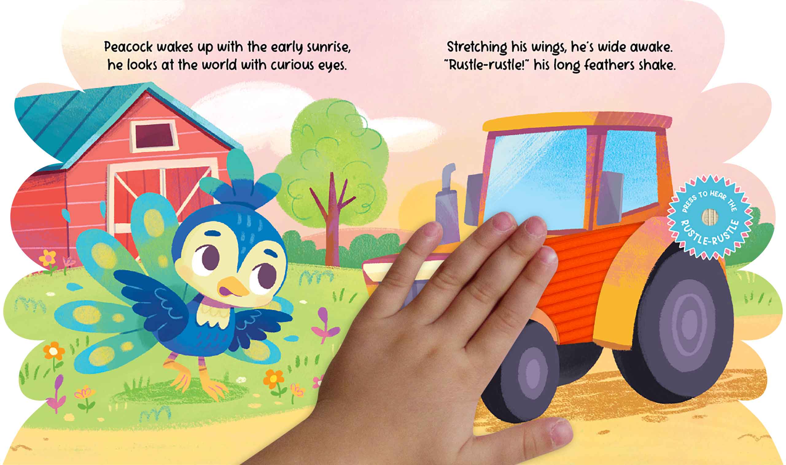 little hippo books little peacock and friends touch and feel sound book for toddlers