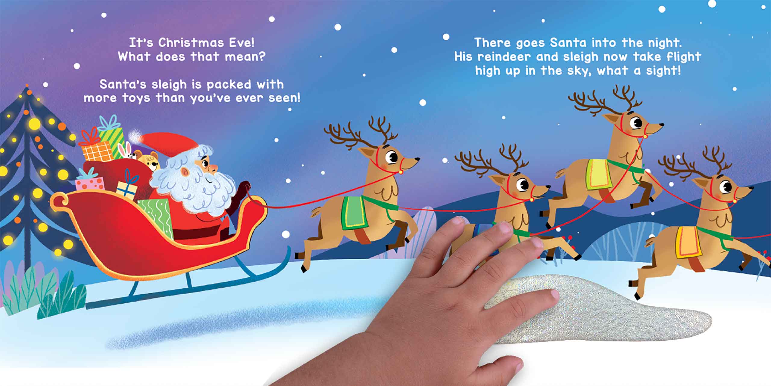 little hippo books holidays with santa's sleigh christmas touch and feel for toddlers