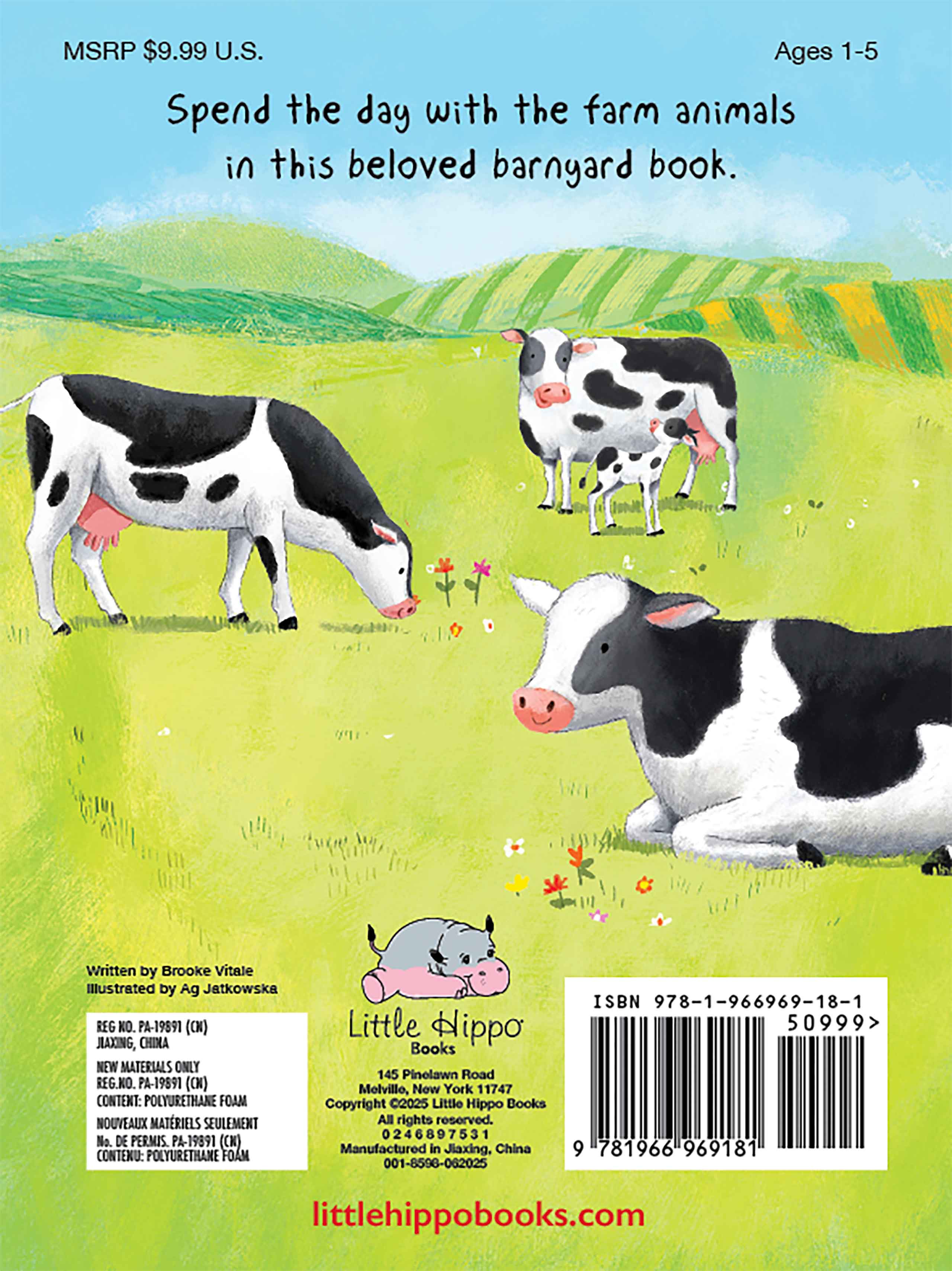 little hippo books a day on the farm storybook for toddlers