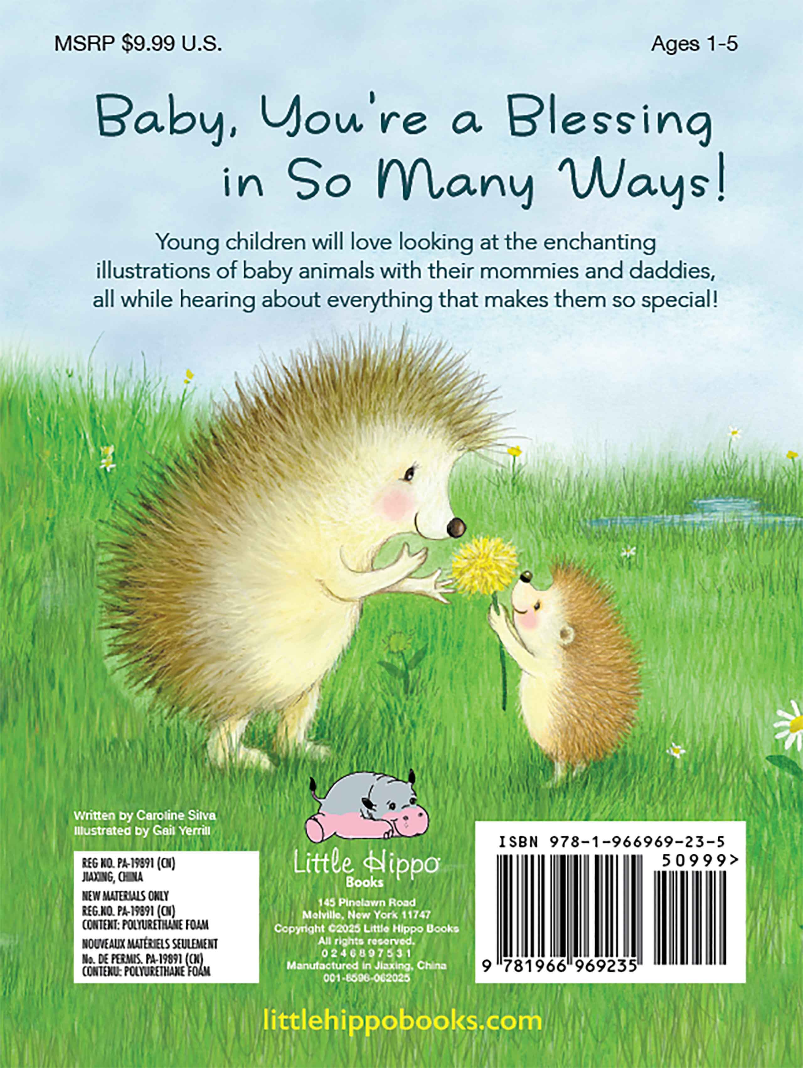 little hippo books baby's first blessings story book for toddlers
