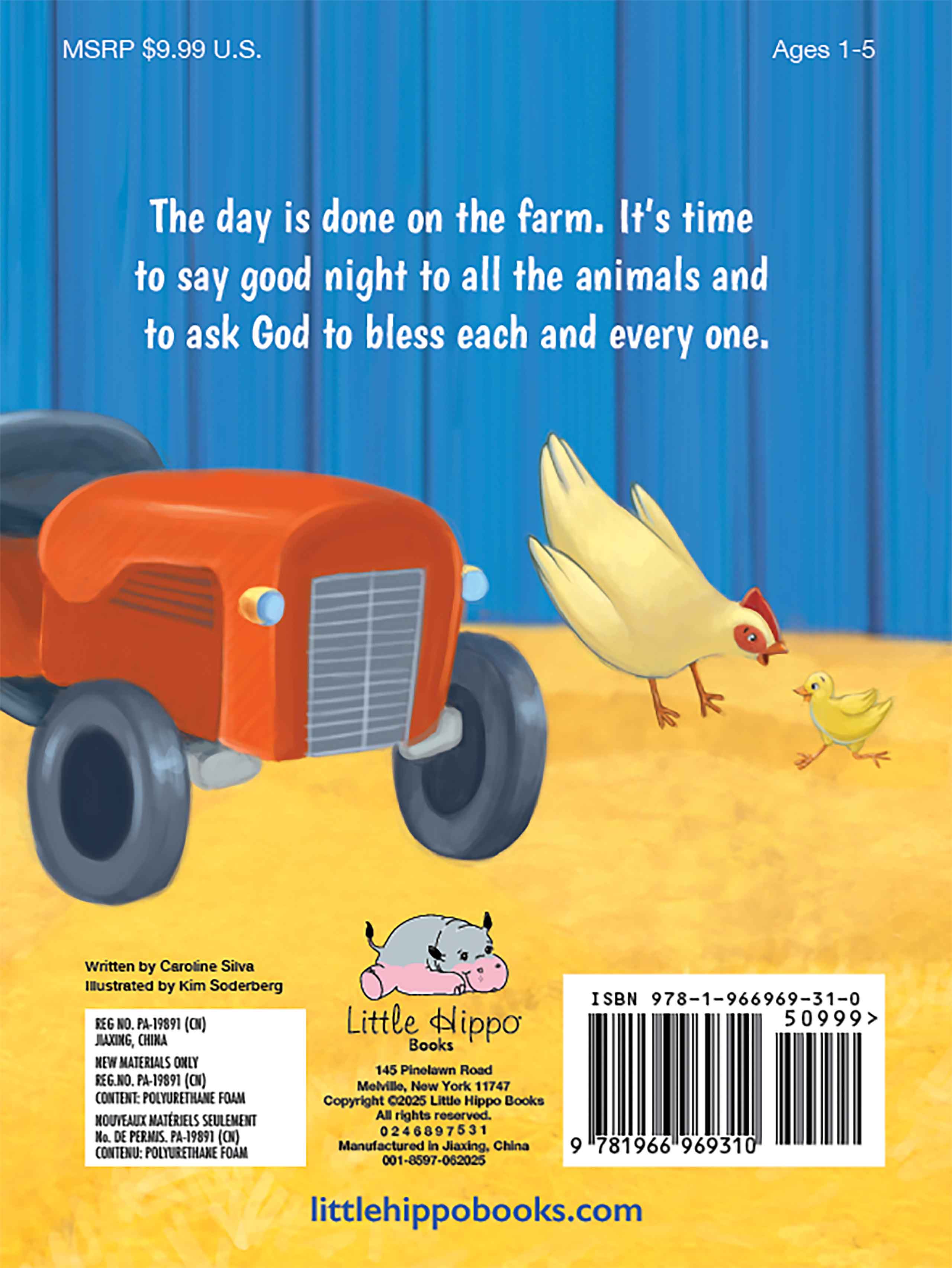 little hippo books barnyard blessings storybook for toddlers