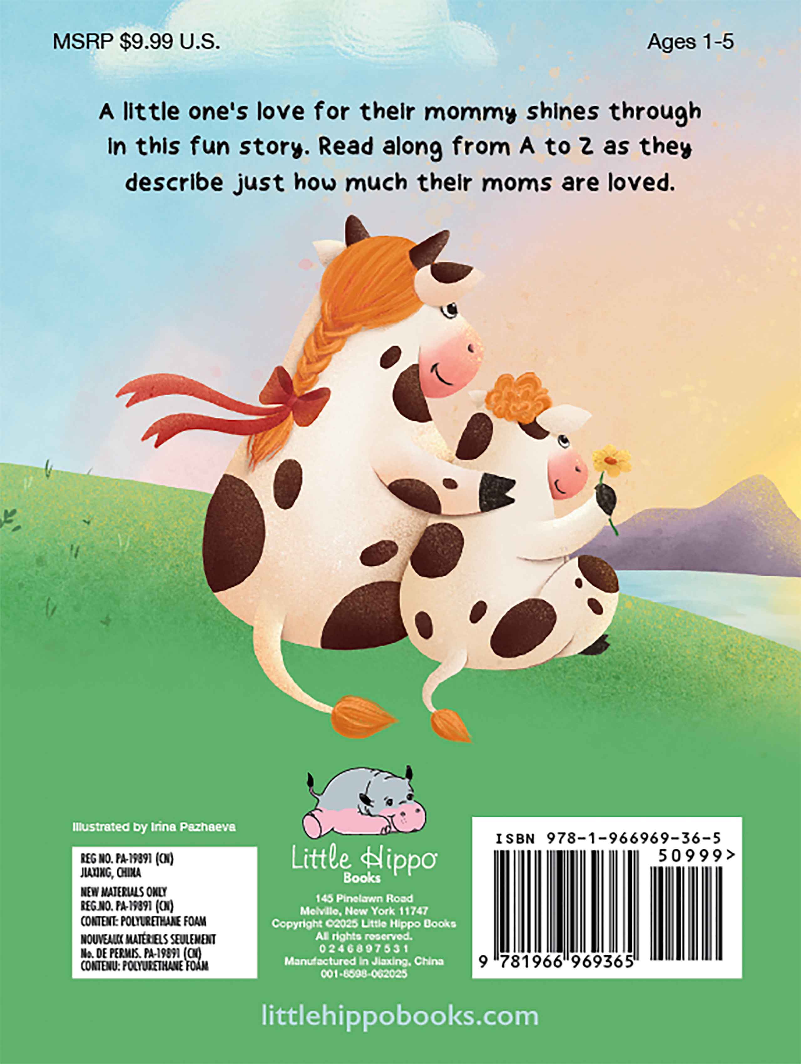 little hippo books mommy and me abc learning love book for toddlers