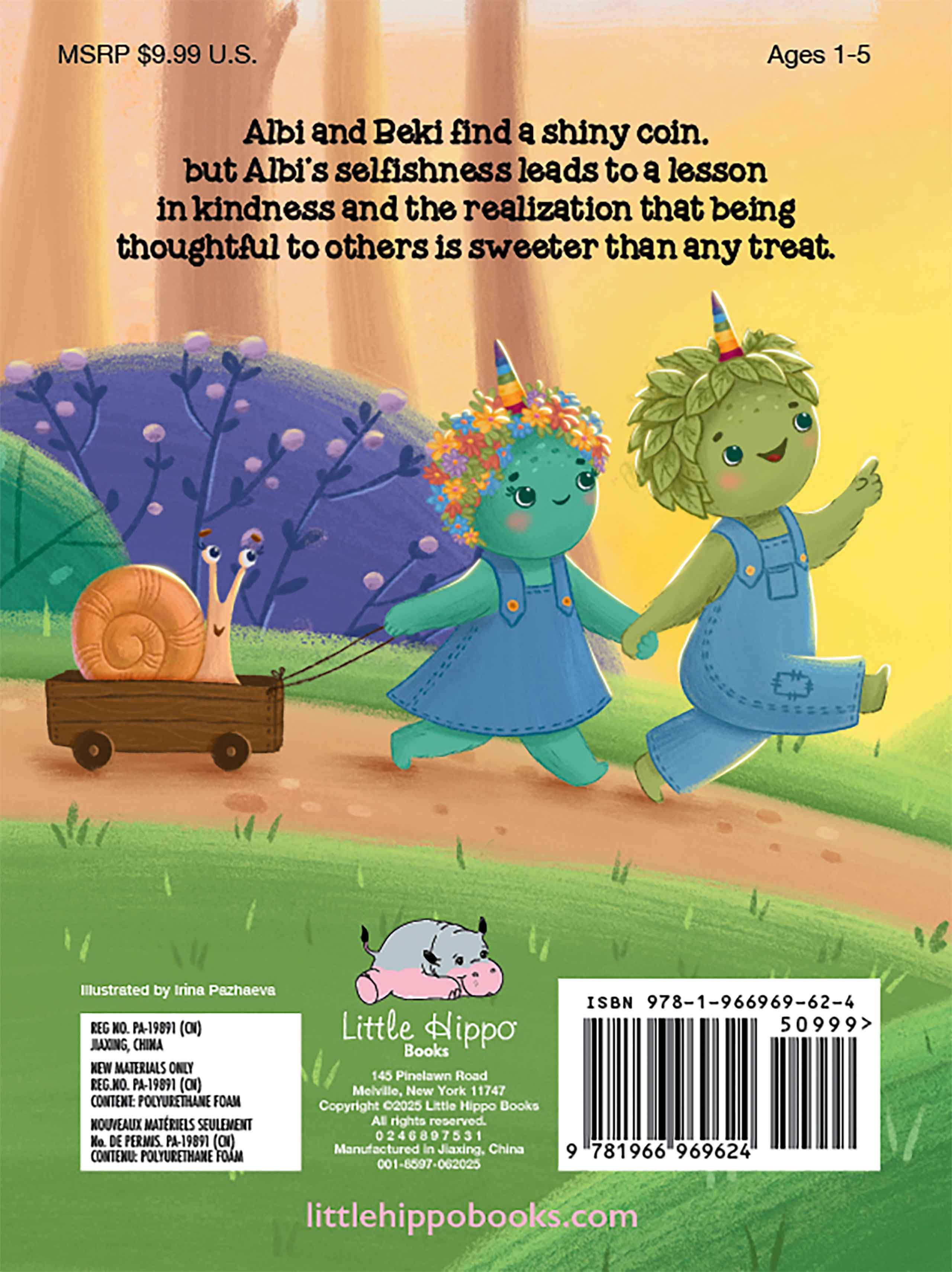 little hippo books albi & beki kindness counts storybook for toddlers