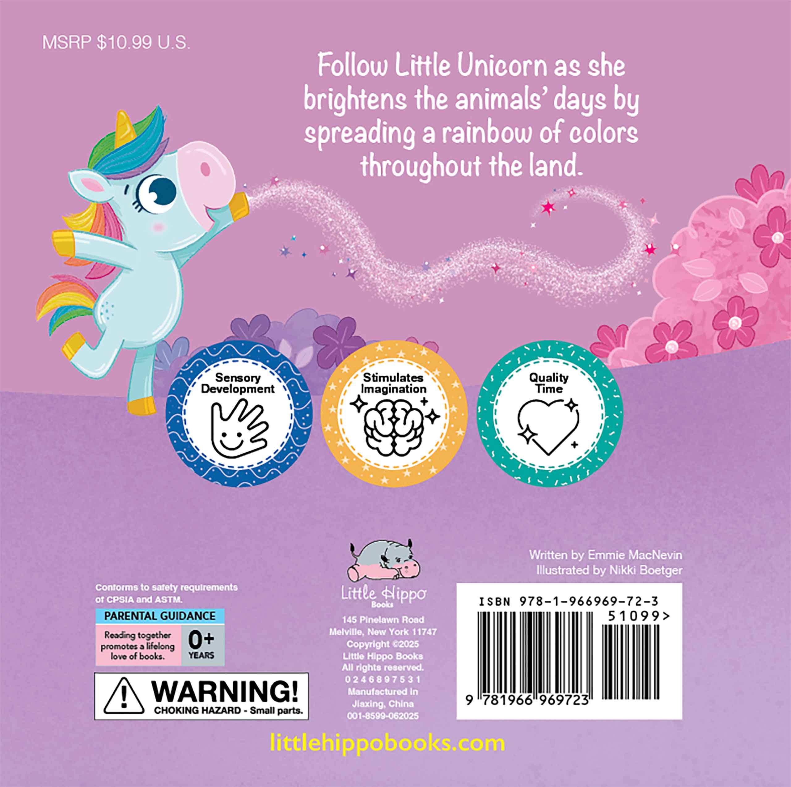 little hippo books rainbow of love unicorn touch and feel for toddlers